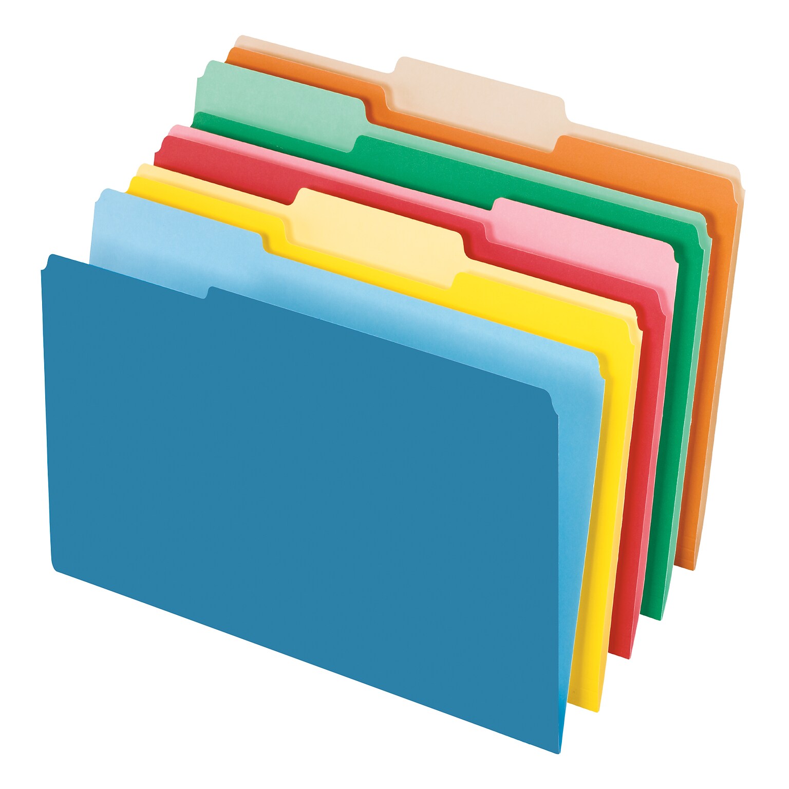 Pendaflex Recycled File Folder, 1/3-Cut Tab, Legal Size, Assorted, 100/Box (43501/3ASST)