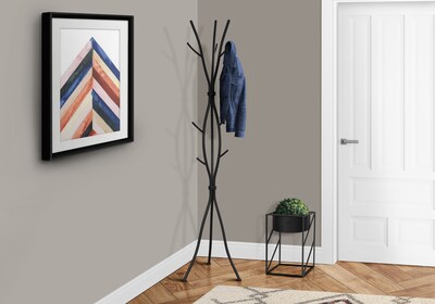 Monarch Specialties Inc. Coat Tree, Black, Metal (I 2062)