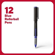 TRU RED™ Rollerball Pens, Conical Tip, Blue, Dozen/Pack (TR57322)