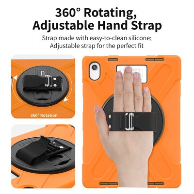 CODi Rugged iPad 11" (A16/11th Gen) & iPad 10.9" (10th Gen) Case with Integrated Screen Protector, Orange (C30705069IS)
