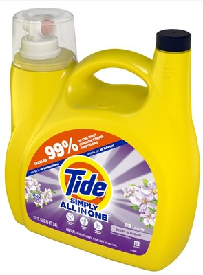 Tide Simply HE Liquid Laundry Detergent, Berry Blossom, 89 Loads, 117 oz. (12080)