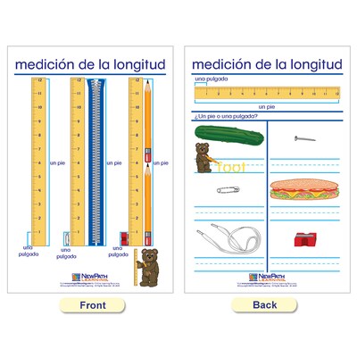 NewPath Learning Measurement Bulletin Board Charts, Spanish Edition, 5/Set (NP-930328)