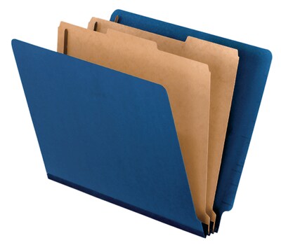 Pendaflex Classification Folder, 2-Dividers, Letter Size, Dark Blue, 10/Box (23217EE)