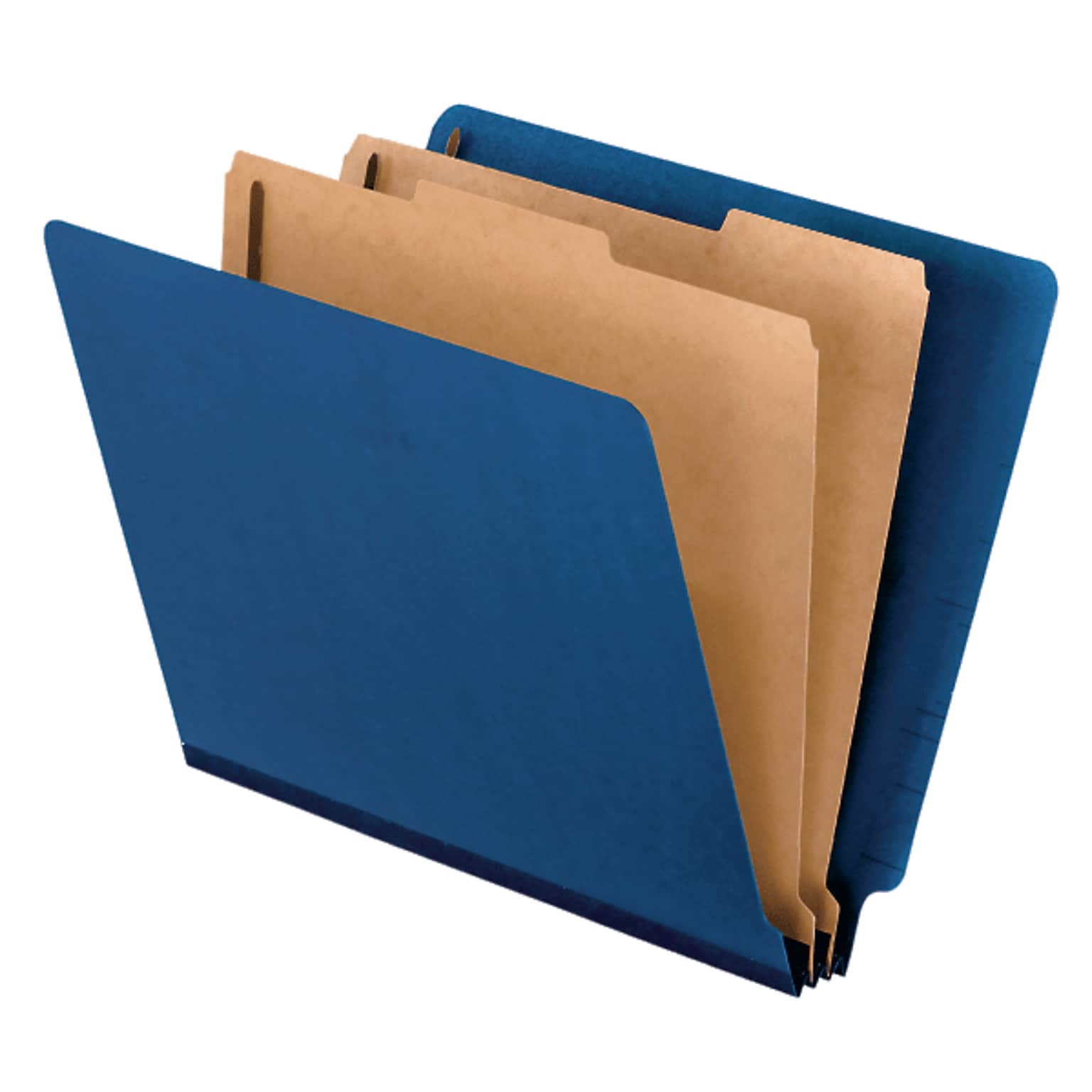 Pendaflex Classification Folder, 2-Dividers, Letter Size, Dark Blue, 10/Box (23217EE)