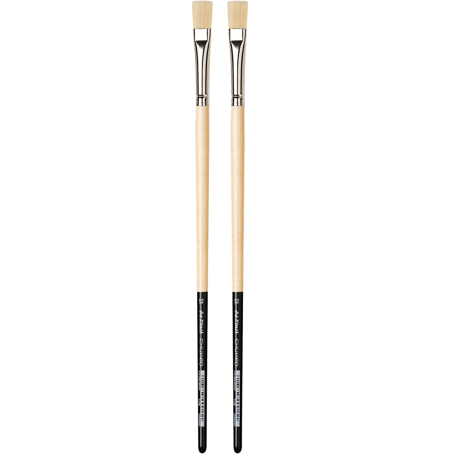 da Vinci CHUNEO Oil Synthetic Hog Bristle, Flat Brush, 2/Pack (DVXVA712912-2)