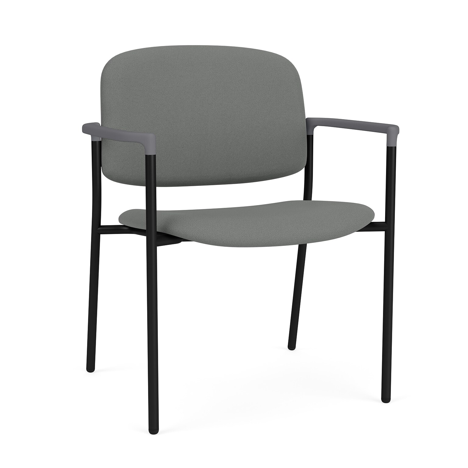 Lesro Chat Fabric Wide Guest Chair, Open House Graphite/Black (CX1271.SBK.CFL-01OHGP)