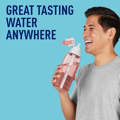 Brita Plastic Filtered Water Bottle, 36 oz., Blush (36525)
