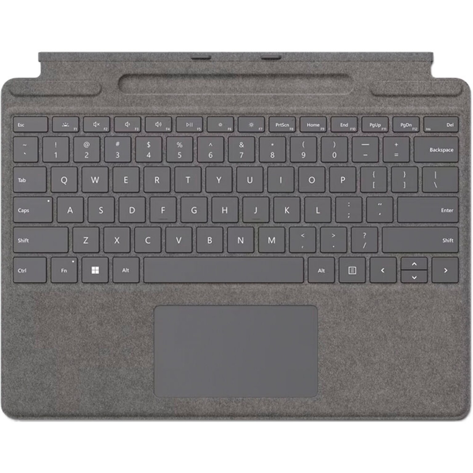 Microsoft Surface Pro Alcantara 13 Keyboard Cover with Pen Storage for Surface Pro 8, 9 & 11th Edition, Platinum (8XA-00238)