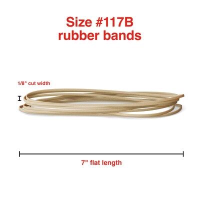 Staples Multi-Purpose #117B Rubber Bands, 7 x 1/8, 200/Pack (28621-CC)
