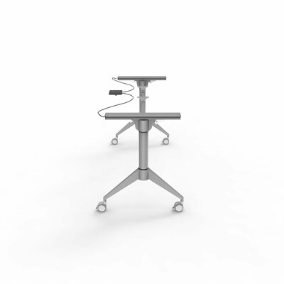 Lorell Spry Nesting Training Table Base, With Wheels, Silver (LLR60758)