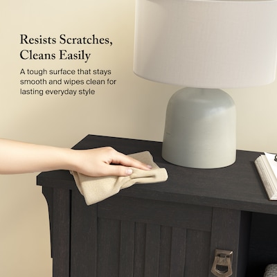 Bush Home Salinas Accent Storage Cabinet with Doors, Vintage Black (SAS147VB-03)