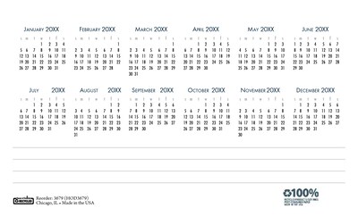 2027 House of Doolittle Bar Harbor 8.5" x 4" Monthly Desk Calendar, Blue (3679-27)