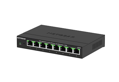 Netgear Essentials MS308 8-Port Multi-Gig Ethernet Unmanaged Switch, 2.5Gbps, Black (MS308-100NAS)