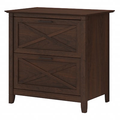 Bush Furniture Key West 2 Drawer Lateral File Cabinet, Bing Cherry (KWF130BC-03)