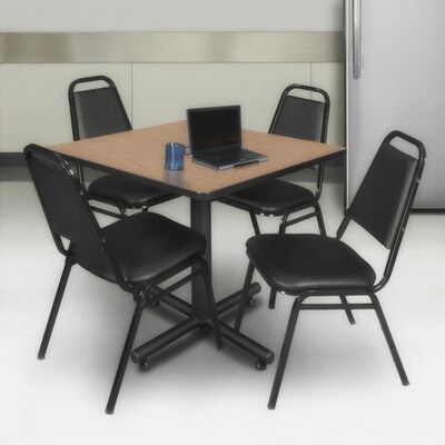 Regency Kobe 42 Square X-Base Breakroom Table, Noble Oak (TKB4242NO)