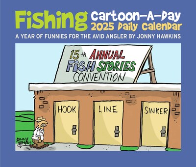 2025 Willow Creek Fishing Cartoon-A-Day 6" x 5.5" Day-to-Day Calendar, Multicolor (40836)