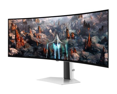 Samsung Odyssey 49" Curved 240Hz OLED Gaming Monitor, Silver (S49CG934SN)