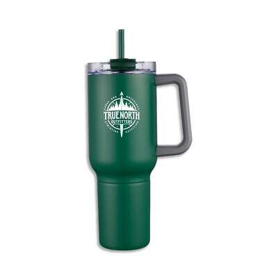 Custom Bernard Two-in-One Stainless Steel Travel Mug and Beverage Holder 21 oz