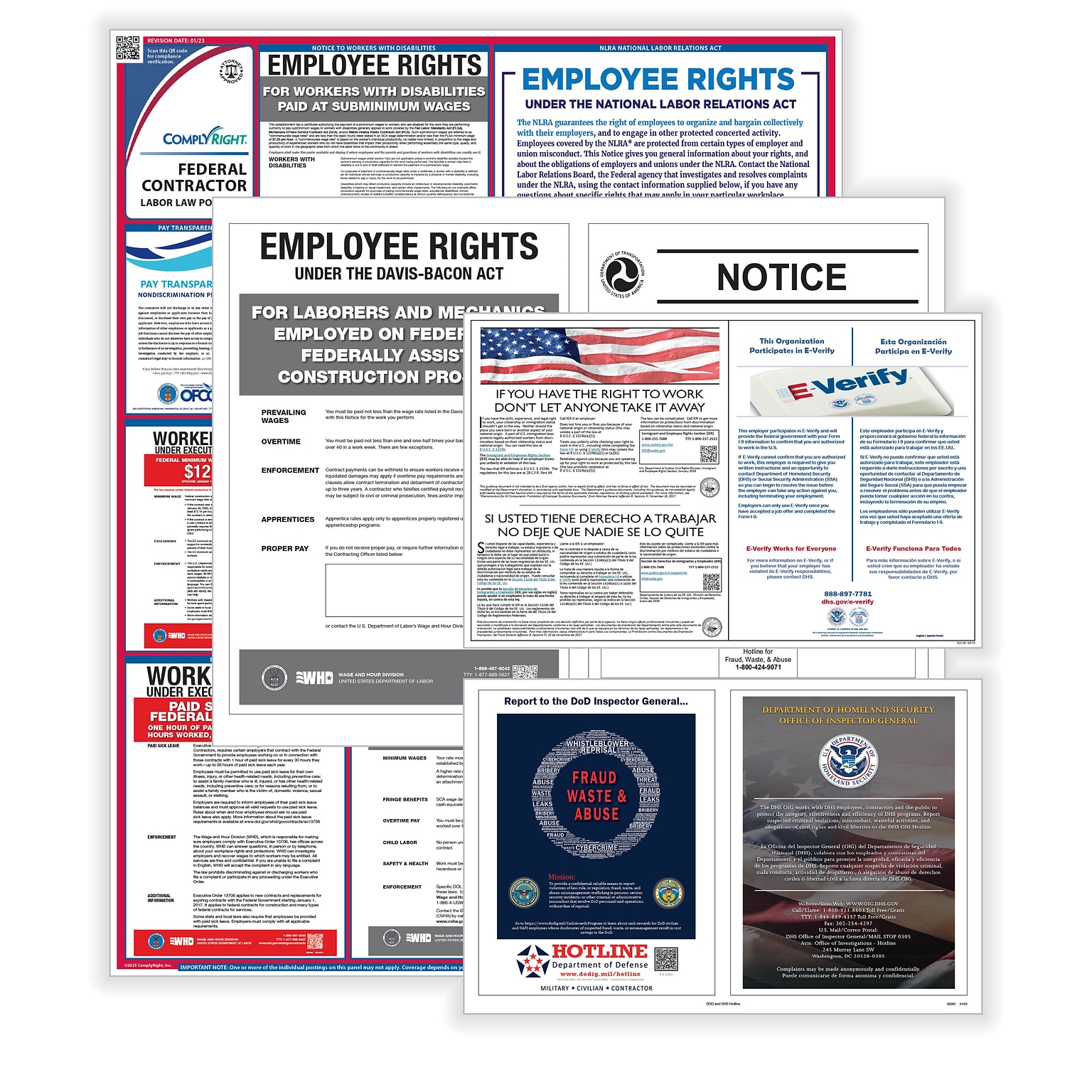 ComplyRight Federal Contractor Poster Bundle, English (EFEDFCCR)