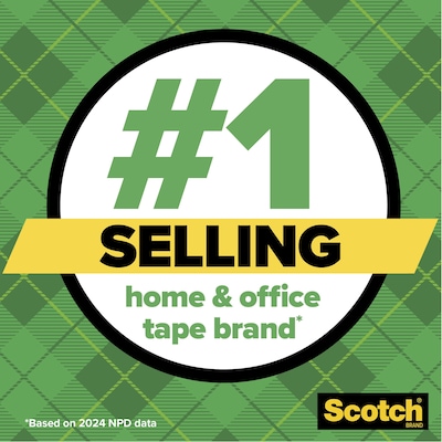 Scotch Magic Invisible Clear Tape Refill, 0.5" x 36 yds., 1" Core, 12 Rolls/Pack (810-121296-12PK)