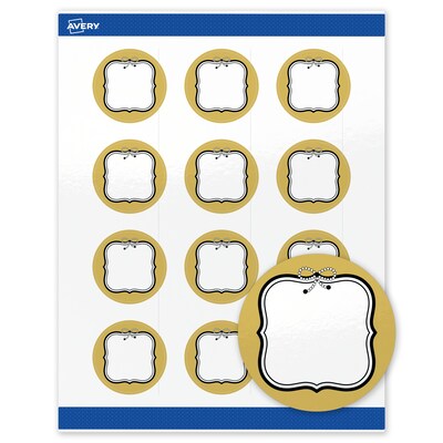 Avery Round Laser/Inkjet Multipurpose Labels, 2, White, 120/Pack (19479370974)