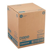 Dixie Basic Light-Weight Paper Bowl by GP PRO, 12 oz., White, 1000/Carton (DBB12W)