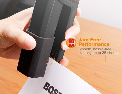 Bostitch Epic Desktop Stapler, 25-Sheet Capacity, Black (B777-BLK)