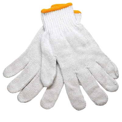 Glove Crafter Men's Form Fit Knit Work Gloves, One Size, Off White, 6/Pack, 12 Packs/Carton (13115)