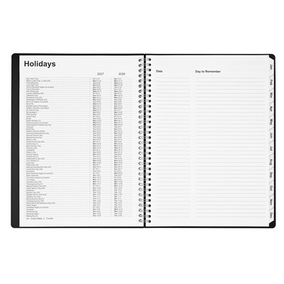 2027 Staples 8" x 11" Weekly & Monthly Appointment Book, Plastic Cover, Black (ST21488-27)