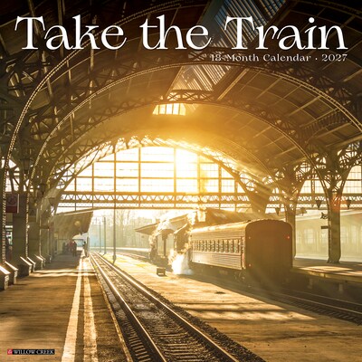 2027 Willow Creek Take the Train 12 x 12 Monthly Wall Calendar, Assorted Colors (65419)