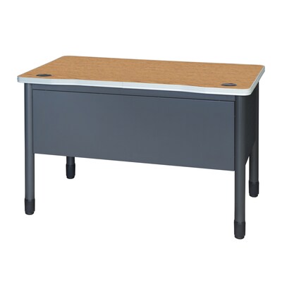 Regency Mesa Steel Training Desk, 48" x 30", Medium Oak (66120TDMO)