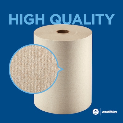 enmotion Recycled Hardwound Paper Towels, 1-Ply, 800 ft./Roll, 6 Rolls/Carton (89480)