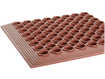 Crown Mats Safewalk-Light Anti-Fatigue Drainage Mat, 36" x 60", Terra-Cotta (WS CT35TC)