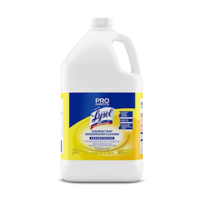 Lysol Professional Disinfecting Deodorizing Cleaner, Concentrate, Lemon Scent, 128 oz. (3624176334)