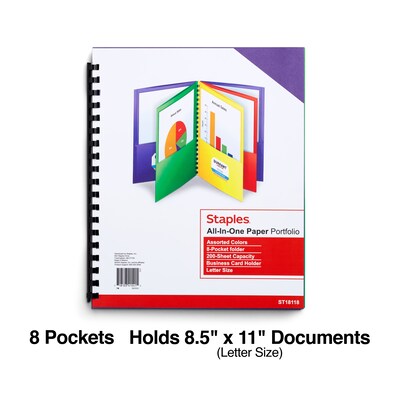 Office Depot Brand 8 Pocket Poly Organizer Letter Size Assorted