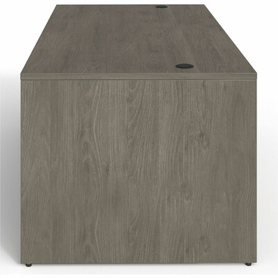 Lorell Prominence 2.0 72" W Double-Pedestal Desk, Gray Elm Surface (LLRPD3672DPGE)