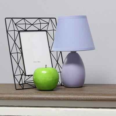 Simple Designs 9.45" LED Table Lamp, Purple (LT2009-PRP-LB)