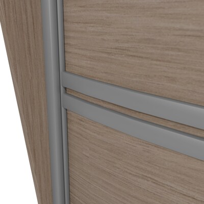 Regency Marque 142"W Curved Four-Unit Reception Desk, Noble Oak (77294NO)