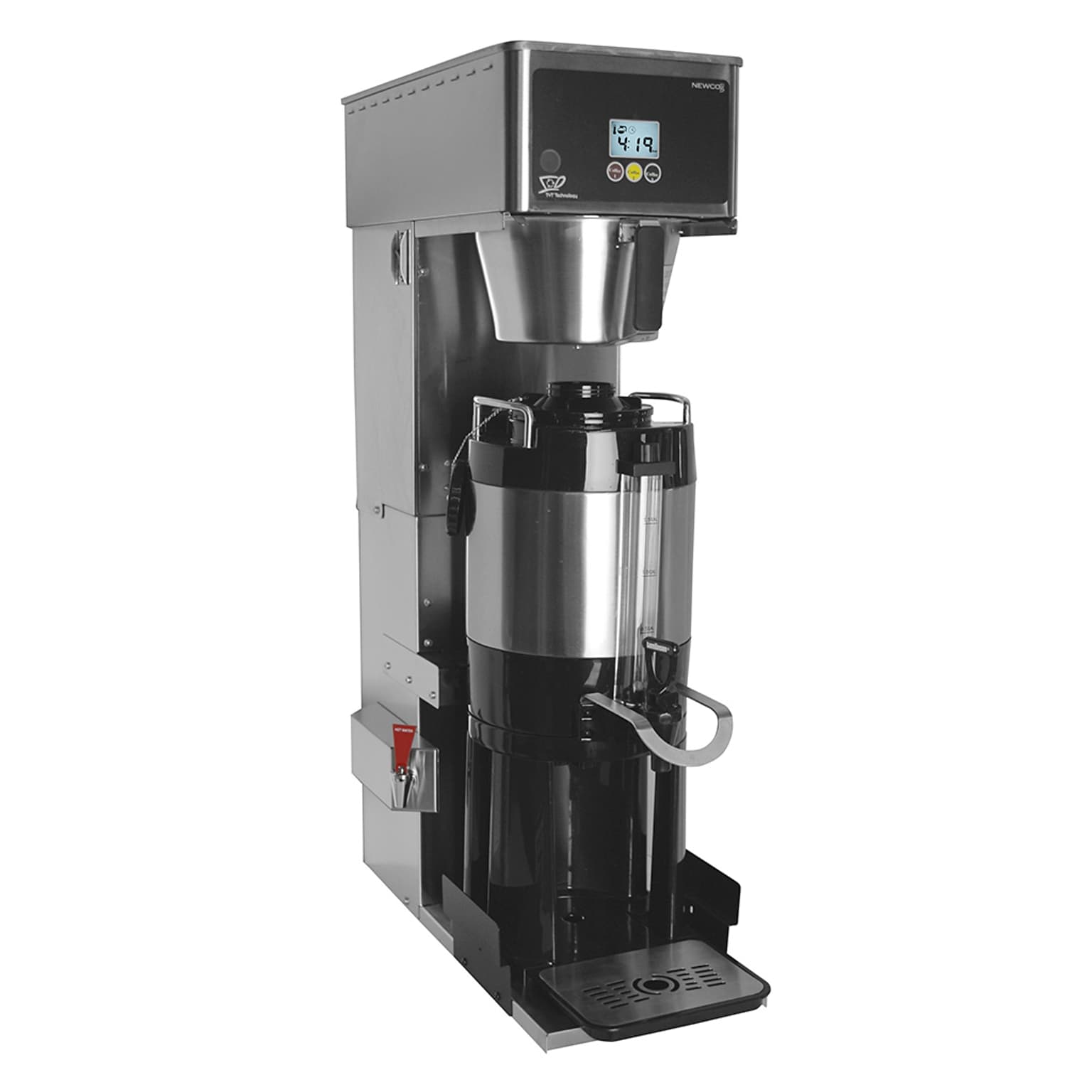 Newco S-TVT Combo 24-Cups Commercial Automatic Coffee Maker, Gray/Silver (784840)