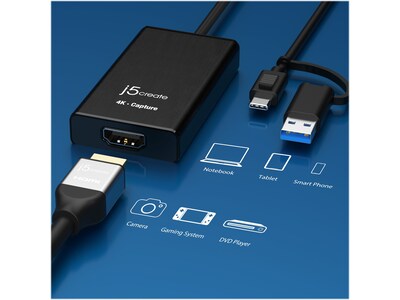 j5create USB Type-C to HDMI Video Adapter, Male to Female, Black (JVA11)