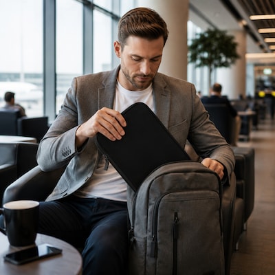 SumacLife 13" Microsuede Laptop Sleeve, Black (NbkLea674)