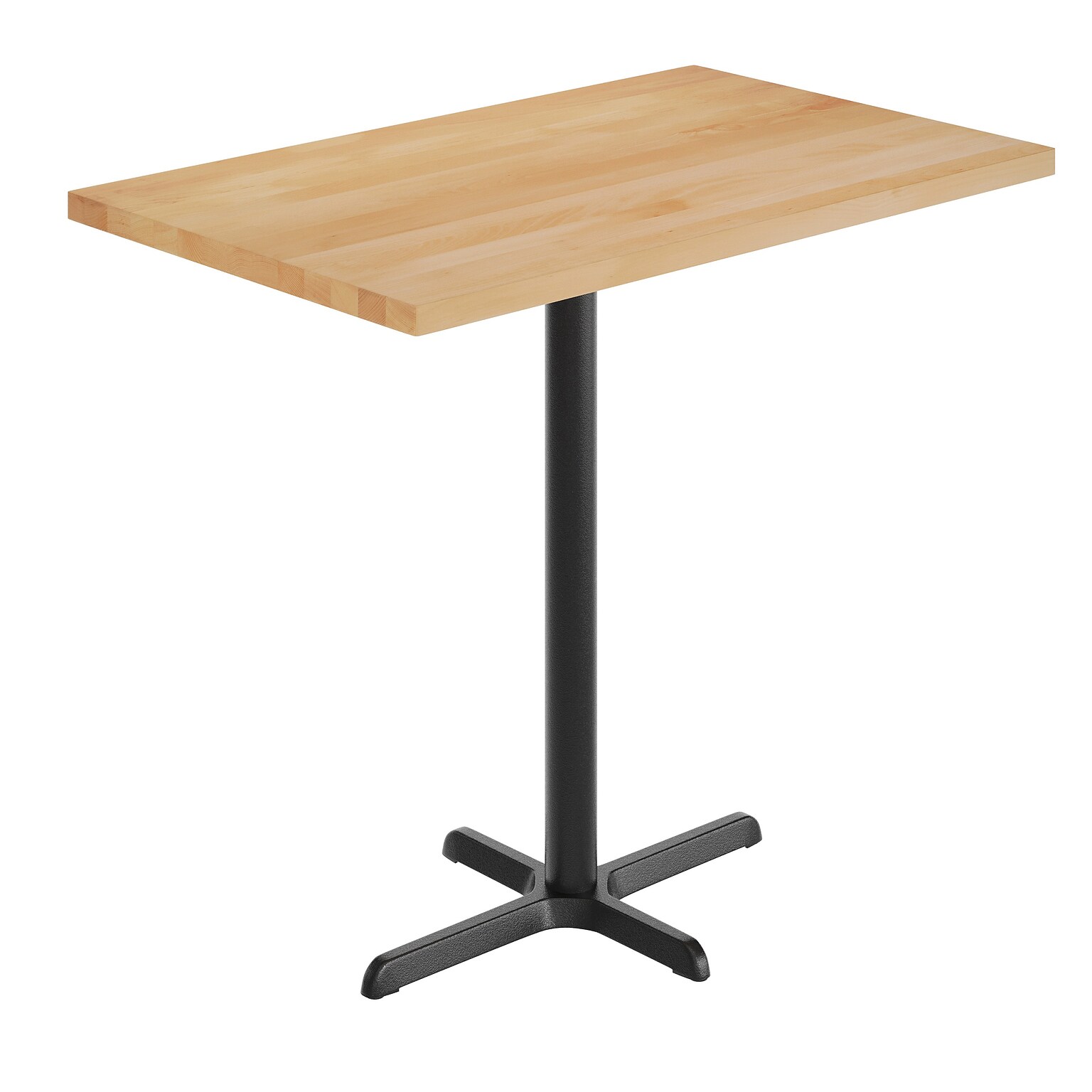 Flash Furniture Bennett Wooden Commercial Indoor Table, 48 x 30, Natural Top/Black Base (GSF3048NTT2230B)