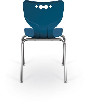 MooreCo 18" Hierarchy Student Chair with 4 Legs, Endless Sea/Chrome Base (703673561372)