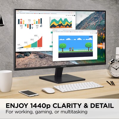 ViewSonic 27 75 Hz LED Monitor, Black (VA2715-2K-MHD)