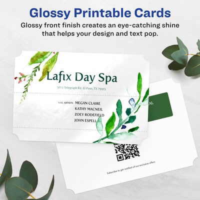 Avery Integrated Cards, 4 x 6, Glossy White, 100/Box (95275)
