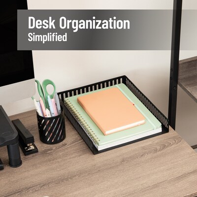 Mind Reader Metal Accessory Tray, Black (TRAYSL-BLK)