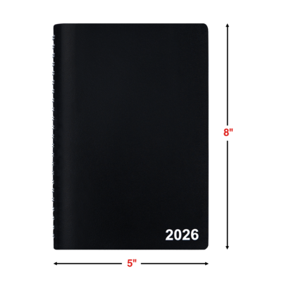 2026 Staples 5" x 8" Weekly & Monthly Appointment Book, Black (ST58454-26)