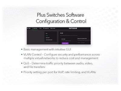 Netgear Plus 8-Port Gigabit Ethernet Managed Switch, Gray (MS108EUP-100NAS)