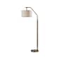 Simplee Adesso Max 66" Antique Brass Floor Lamp with Off-White Drum Shade (SL1140-21)