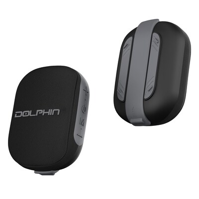 Dolphin Audio Wireless Bluetooth Portable TWS Clip Speaker, Waterproof, Black (CLP-150)